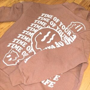 Brown Graphic Hoodie